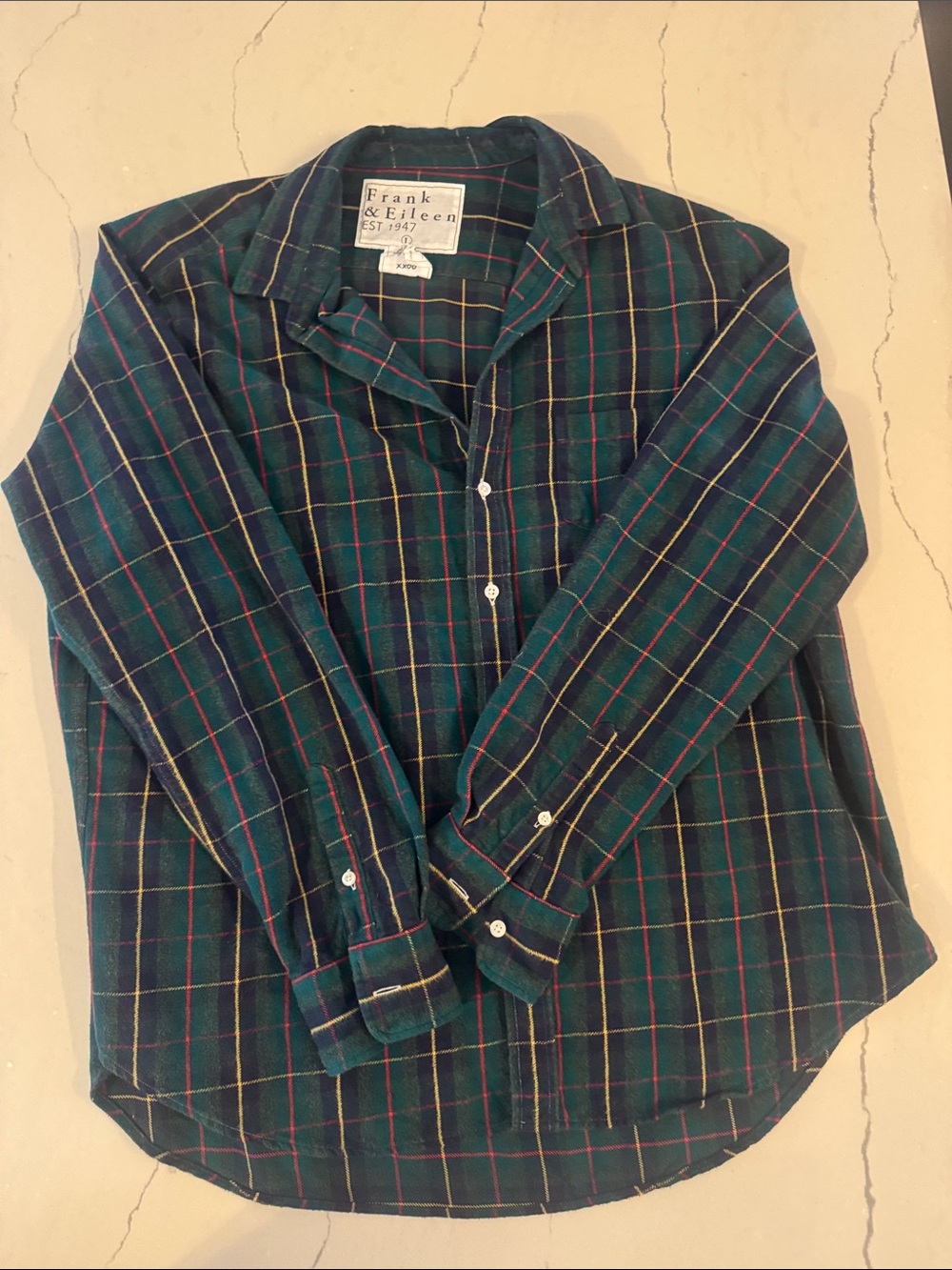 Frank & Eileen Dark Green Plaid Button-Down Shirt